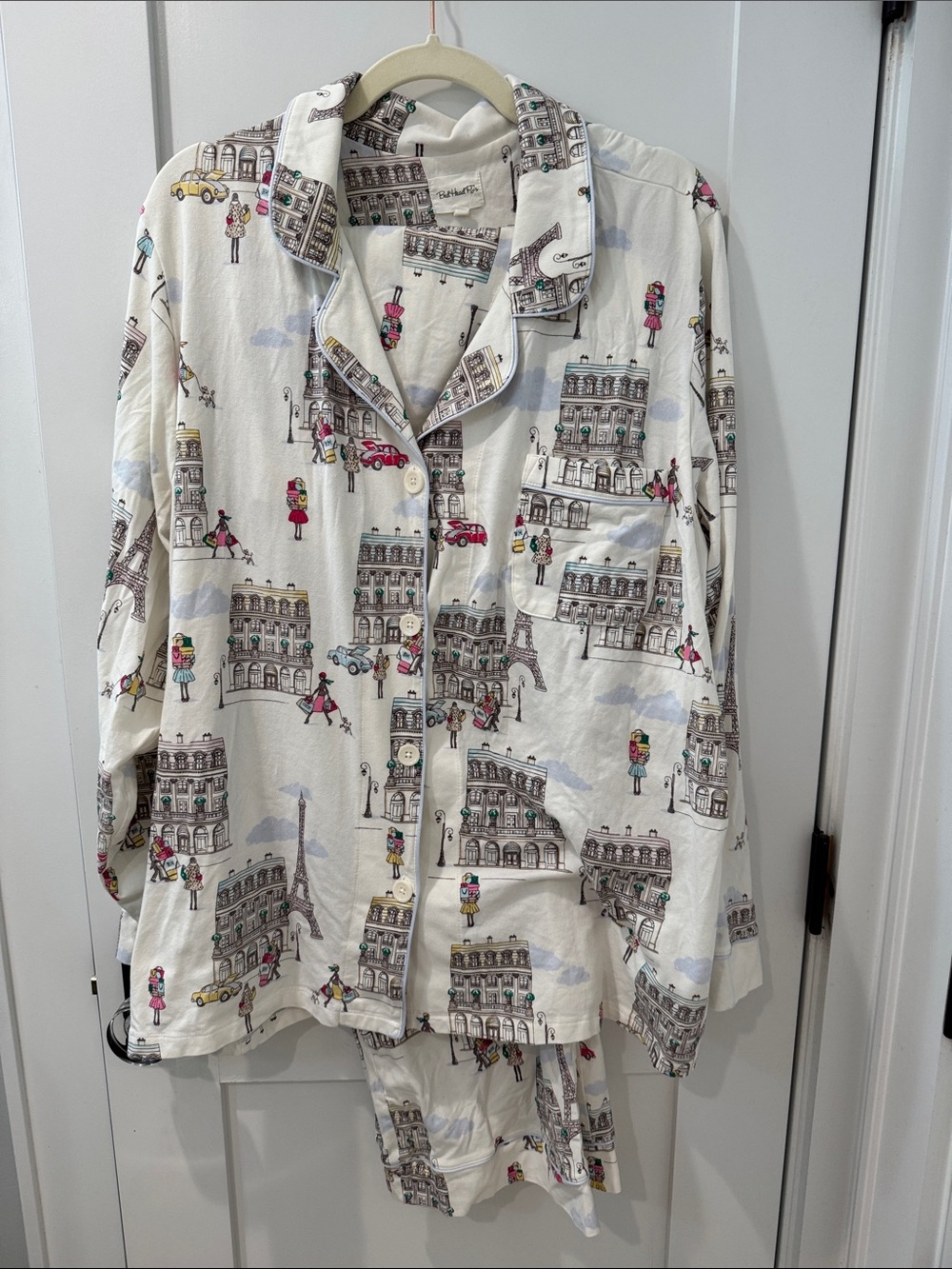 BedHead White Paris Print Women's Pajama Set